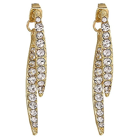 Guodhu Diamond Style Trendy Dangle Earrings for Women, Elegant Gold/Silver Fashion Jewelry, Unique Gift for Valentine's Day, Mother's Day, Christmas, Wedding, Earrings with Secure Ear Pin