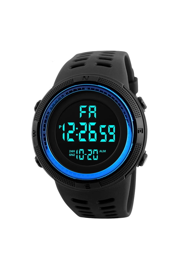 Digital Sports Watches for Men Military LED Stopwatch Calendar Date Alarm Men Wrist Watches Simple Watch with Durable TPU Strap Band
