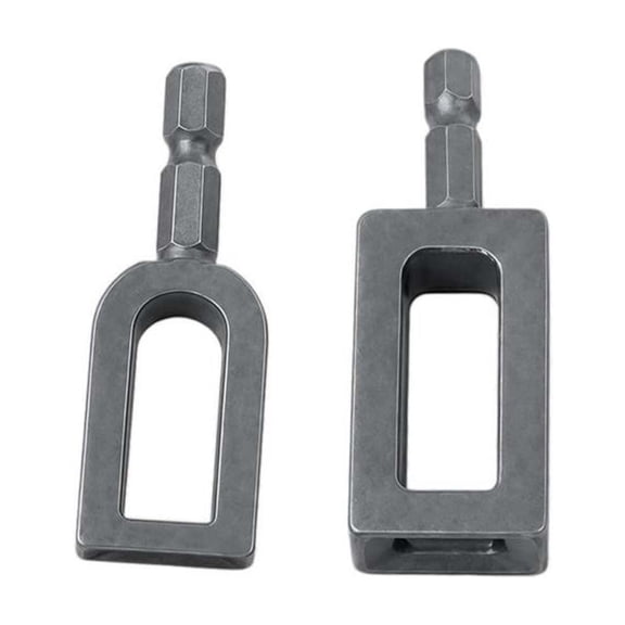 Guodhu Drill Wire Twisting Tool Bit Set of 2, Heavy Duty Wire Twister for Drill with 1/4 Inch Hex Shank, for Fencing Rebar Tying(Sliver)
