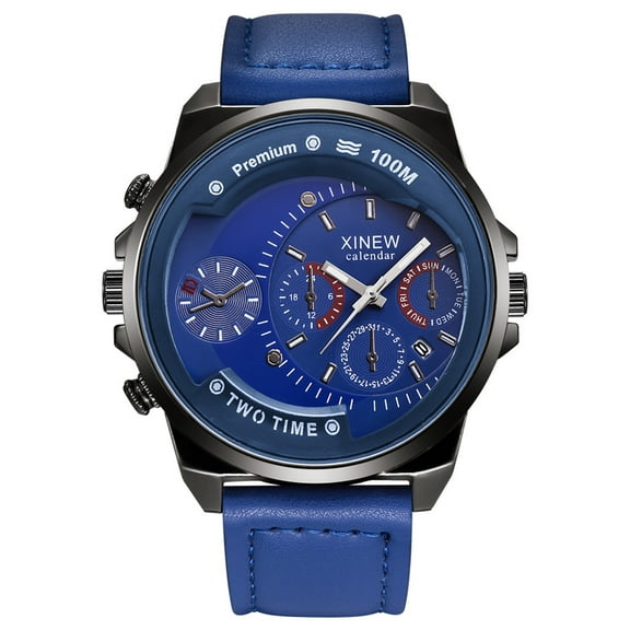 Guodhu Durable Men's Watch Life Waterproof Leather Strap Date Wristwatch with Business-Sport Aesthetic Watches Ideal as Fathers Day Gifts Birthday Presents or Thoughtful Anniversary Gifts for Men