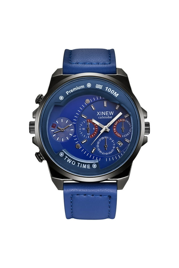 Durable Men's Watch Life Waterproof Leather Strap Date Wristwatch with Business-Sport Aesthetic Watches Ideal as Fathers Day Gifts Birthday Presents or Thoughtful Anniversary Gifts for Men