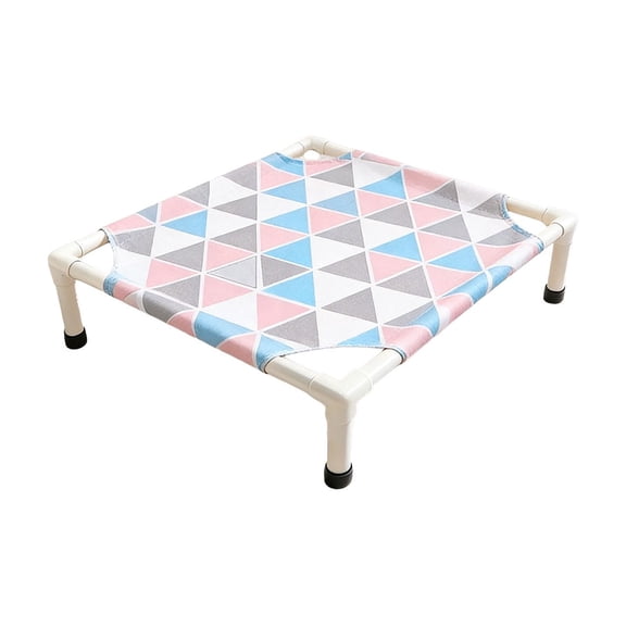 Guodhu Elevated Cooling Pet Bed for Summer Portable Raised Dog Cot with Breathable Mesh Washable Cover for Camping Travel Foldable(Multicolor)