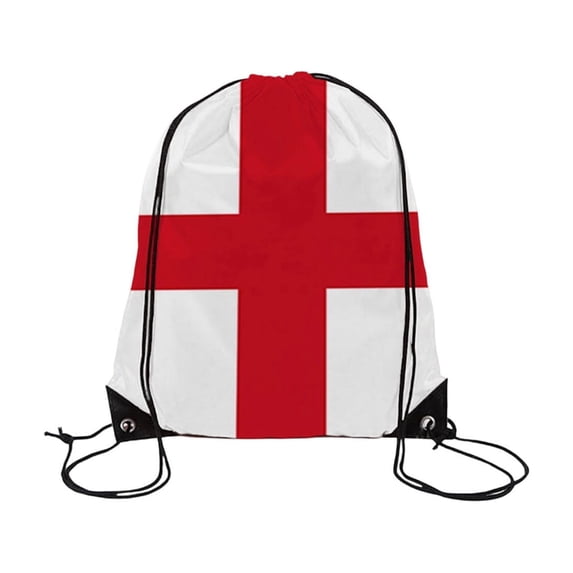 Guodhu England Flag Drawstring Backpack Lightweight Mixed Material Sports Gym Bag for Men Women Kids Outdoor Travel Casual Use(Multicolor H)