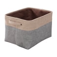 thumbnail image 1 of Guodhu Fabric Storage Bin 15x11x9 Inch, Decorative Organizer Basket for Clothes Toys, Rectangular Storage Box with Handles, Foldable for Shelves Closet(Brown), 1 of 6