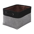 thumbnail image 1 of Guodhu Fabric Storage Bin 15x11x9 Inch, Decorative Organizer Basket for Clothes Toys, Rectangular Storage Box with Handles, Foldable for Shelves Closet(Gray), 1 of 6