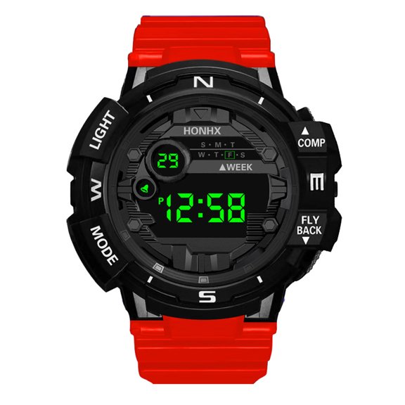Guodhu Fashion Multifunction Digital Sports Watches for Men, Military Waterproof Watch LED Screen Stopwatch Alarm Wrist Watch Gifts for Men Teen Son