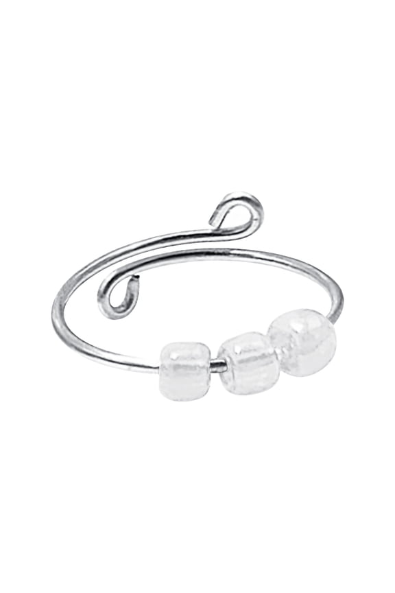 Fidget Ring for Anxiety Women Teen Fidget Rings Rotating beads Adjustable Stacking Anxiety Relief Rainbow Fidget Ring Jewelry Gifts To My Daughter