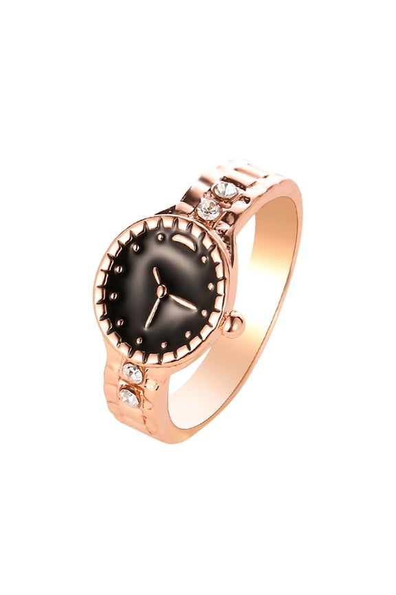Finger Watches Ring for Women Men,Creative Personality Men Women Finger Watch Ring Band Round Simple Dial Quartz Ring Watches Statement Clock-Shape Ring Cannot Truly Function