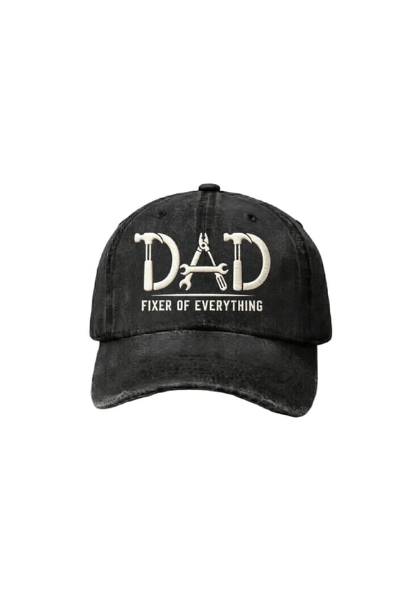 Fixer Of Everything Baseball Cap Vintage Washed Funny Embroidered Tool Hat for Men Adjustable Father's Day Gift(as show)