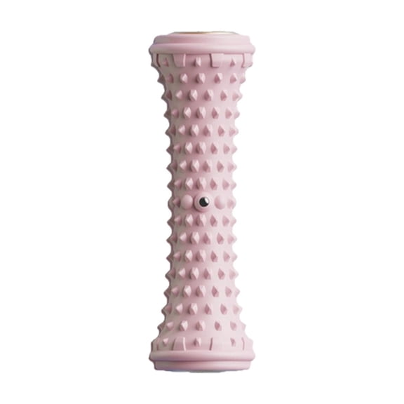 Guodhu Foot Massage Roller with Ergonomic Design, Textured Silicone Spike Ball for Plantar Fasciitis Relief, Portable Deep Tissue Muscle Relaxer for Athletes Office Workers(Pink)