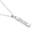 thumbnail image 1 of Guodhu Forever And Always Necklaces For Couples His Her Personalized Stainless Steel Engraved Lettering Promise Relationship Matching Couples Necklace Valentine Birthday Day Gift, 1 of 3
