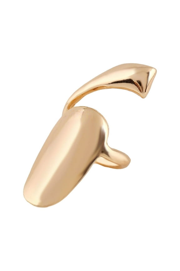 Gold Fingernails Rings Nail Art Retro Finger Tip Opening Rings for Women Fingernail Protective Nail Cap Cover Ring Decoration Jewelry Gift