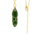 thumbnail image 1 of Guodhu Hexagonal Crystal Stone Pendant Necklace, Natural Quartz Stone Necklace, Healing Crystal Wire Wrapped Gemstone Necklace for Women, 1 of 1