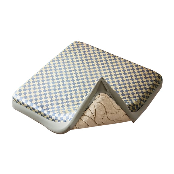 Guodhu Ice Silk Seat Cushion Double Sided Reversible Winter Summer Breathable Soft Chair Pad Non Slip Office Car Home Dining Desk Cover(Blue)