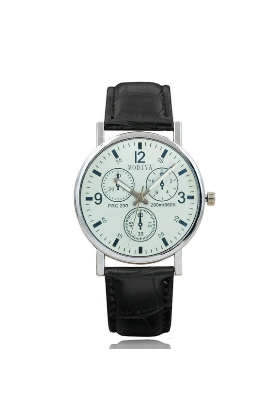 Ideal Gifts for Men on Birthday Valentine's & Father's Day - Classic Watch with Black Leather Strap Quartz Watches for Men