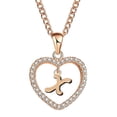 thumbnail image 1 of Guodhu Initial Heart Necklace for Women CZ Heart Letter A-Z Name Alphabet Pendant Necklace Valentine's Day gift, 1 of 2