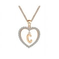thumbnail image 1 of Guodhu Initial Heart Necklace for Women CZ Heart Letter A-Z Name Alphabet Pendant Necklace Valentine's Day gift, 1 of 1