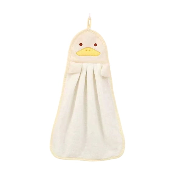 Guodhu Instant-Dry Absorbent Hanging Hand Towel, Microfiber Kitchen Bathroom Washcloth with Loop, Soft Reusable Cleaning Cloth for Home Travel(white)