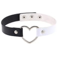 thumbnail image 1 of Guodhu Love Heart Adjustable Leather Choker Punk PU Necklace Goth Choker Soft Collar Chain Necklace Jewelry for Party Decorationsfor Women Men, 1 of 3