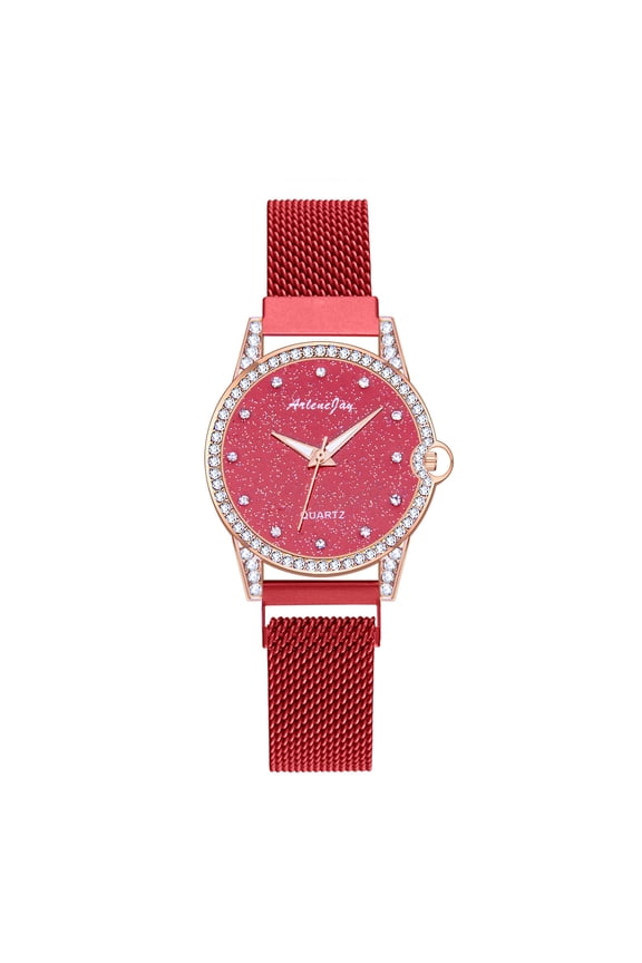 Luxury Quartz Starry Sky Dial Fashion Analog Quartz Watch Rhinestone Bezel Simulated Diamond Ladies Wrist Watches for Women