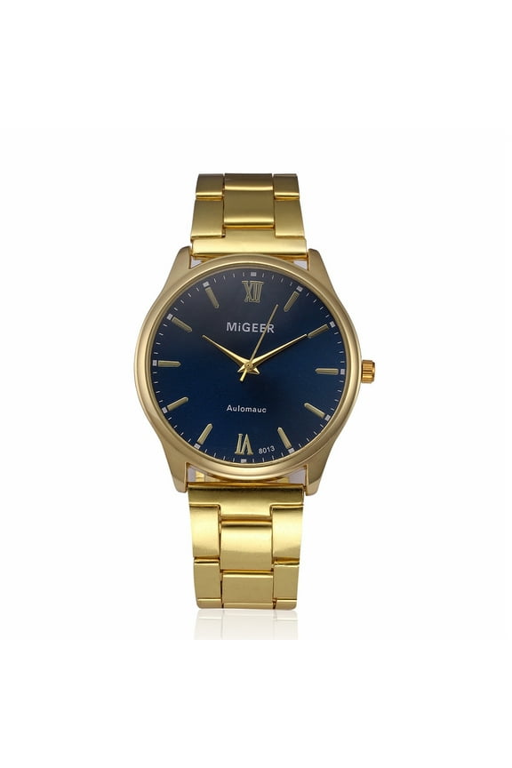 Luxury Watches for Men - Stylish Analog Quartz Watch with Gold Stainless Steel. A Perfect Blend of Function and Fashion, Great for Fathers Day Gifts, Birthday Wedding Gifts for Men