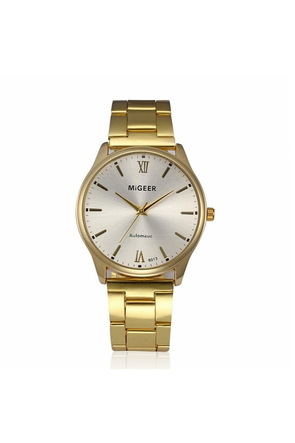 Luxury Watches for Men - Stylish Analog Quartz Watch with Gold Stainless Steel. A Perfect Blend of Function and Fashion, Great for Fathers Day Gifts, Birthday Wedding Gifts for Men