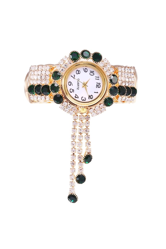 Luxury Women Quartz Watch Crystal Gemstones Bracelet Watch Fashion Ladies Bangle Wrist Watches Great Birthday Gifts