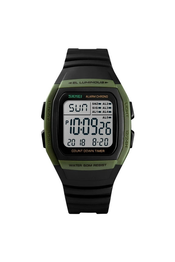 Men’s Classic Squart Digital Watch Waterproof | Stopwatch | Chronograph | LED Backlight | Countdown Timer | Daily Alarm Multifuction Sport Watches for Men