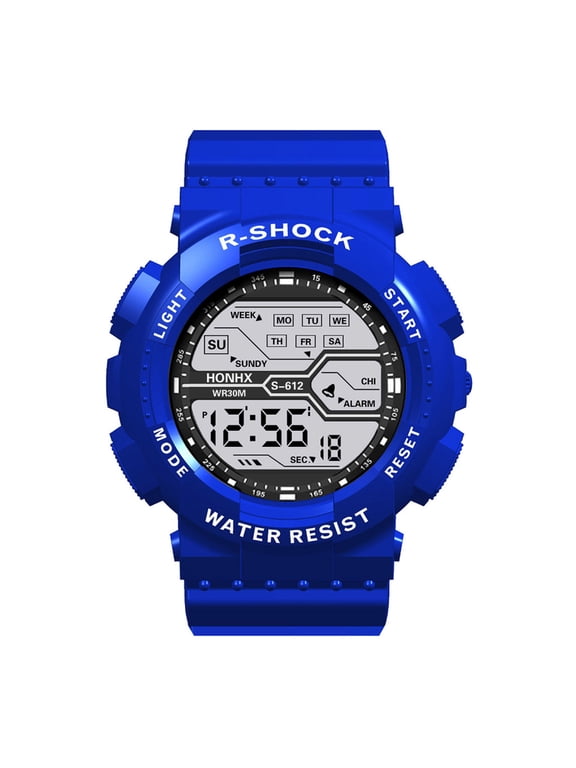 Mens Digital Military Watch Waterproof Outdoor Sports Chronograph Wrist Watches for Men with Multifuction LED Back Ligh/Alarm/Date