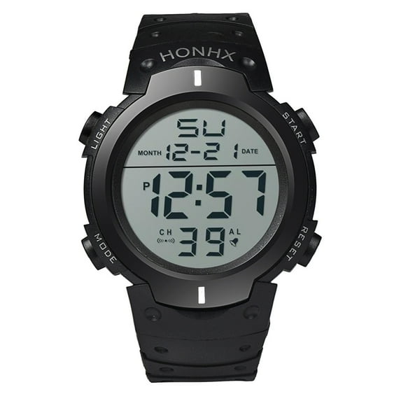 Guodhu Mens Digital Sports Watches LED Screen Large Face Military Watches for Men Casual Backlight Stopwatch Alarm Calendar Simple Watch Birthday Graduation Gifts for Men Teen