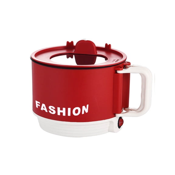 Guodhu Mini Hot Pot with Foldable Handle, Portable Electric Cooking Pot for Steak Rice Ramen Oatmeal, Large Capacity for Dorm Office Travel(A)
