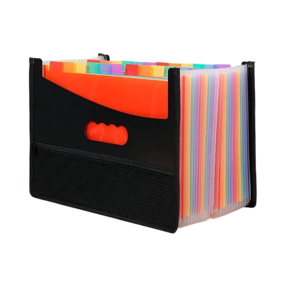 Guodhu Multi-Layer Accordion Folder A4 Document Organizer, Expanding File with Index Tabs, Portable Desktop Stand-Up Paper Holder with Pocket, for Office Home(Multicolor D)