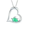thumbnail image 1 of Guodhu Necklaces for Women Trendy Cubic Zirconia Plated Heart Turtle Pendant Necklace Valentines Birthday Gifts, 1 of 6