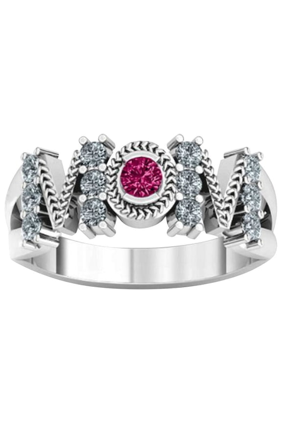 Personalized Mothers Day Jewelry Gifts,Simulated Birthstone Rings for Women Infinity Band Mom Gifts