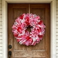 thumbnail image 1 of Guodhu Pink Ribbon Mesh Tulle Wreath 12 Inch Wire Wreath Form for DIY Craft Wreath Supplies Home Door Wall Wedding Farmhouse Wreath Making(Pink L), 1 of 7