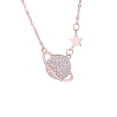thumbnail image 1 of Guodhu Planet and Star Pendant Necklace Cute Women's Pendant Necklace Birthday Gifts for Women-rose gold, 1 of 6