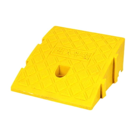 Guodhu Portable Heavy Duty Rubber Car Curb Ramp Set, Lightweight Threshold Ramp for Wheelchair Bike Motorcycle, Anti-Slip Textured Slope Pad for Garage Home Step(Yellow)
