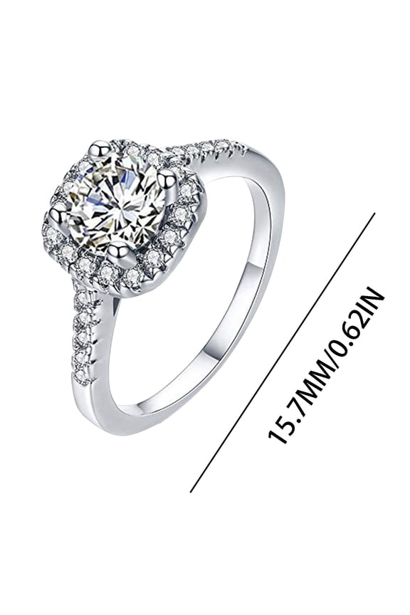 Rings for Women, Engagement Rings, Promise Rings for Her Solitaire Sparkling Crystal Wedding Rings Fake Diamond Ring Christmas Gifts for Her