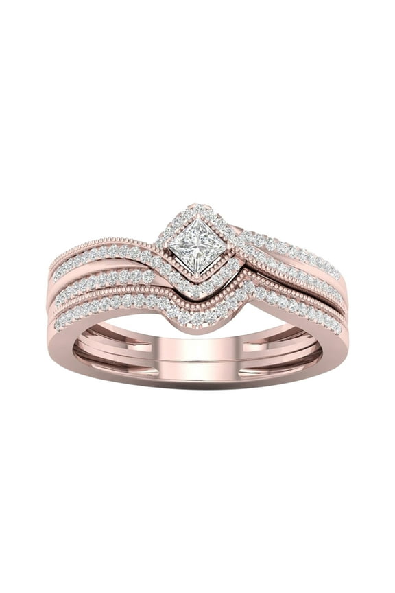 Rings for Women Jewelry White Cubic Zirconia Classic Engagement Wedding Band Ring Set Gifts for Women