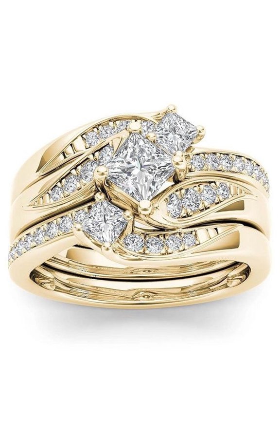 Rose Gold Plated Ring Guard Engagement Rings Stackable Rings for Women Anniversary Promise Ring Perfect Gift for Her