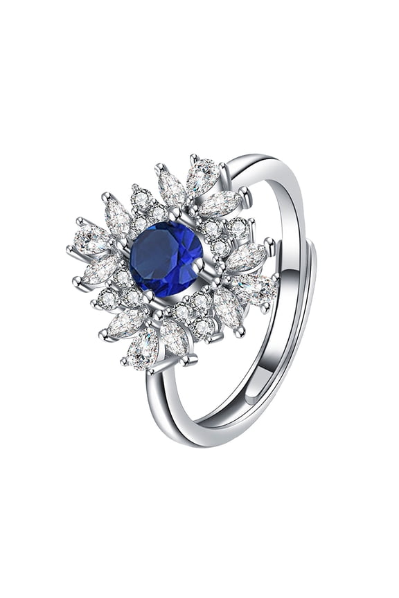 Silver Plated Cubic Zirconia Rings for WomenCreated Blue Sapphire/ Emerald/ Ruby Gem Engagement Ring Princess Oval Cut Promise Wedding Band for Her