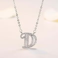 thumbnail image 1 of Guodhu Silver Plated Initial Necklace for Women Letter Necklace with Letter A to Z Cystal Initials Choker Pendant Necklace Round Diamond Fancy Letter Necklace Gift for Mother And Daughter, 1 of 3