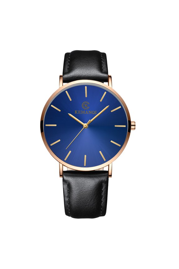 Simple & Exquisite Watches for Men Analog Quartz Movement Mens Smooth Thin Leather Band Minimalist Wrist Watch Anniversary Birthday Fathers Day Gift for Men Boyfriend Dad
