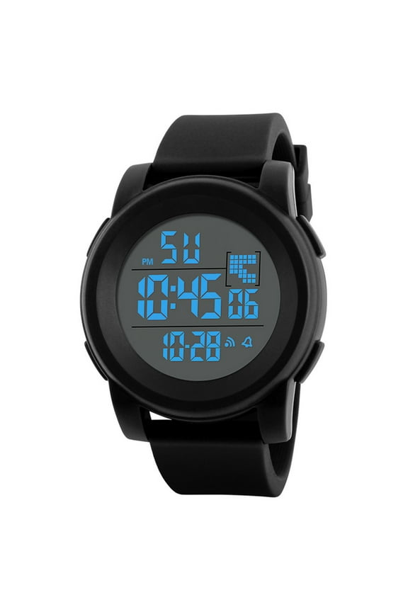 Simple Mens Digital Sports Military Watches for Men Minimalist Large Face Wrist Watch with Stopwatch Alarm LED Backlight