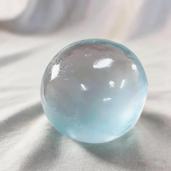 Guodhu Slow Rising Squis Stress Ball with Coconut Oil Texture, Sensory Fidget Toy for Anxiety Relief, Soft Expanding Ball for Focus Calming and Relaxation(Blue)