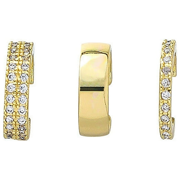 Guodhu Small Gold Hoop Earrings Stacks Set for Women - Clip on Earrings for Women Non Piercing Fake Earrings Lightweight Trendy