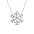 thumbnail image 1 of Guodhu Snowflake Necklace CZ Zircon Snowflake Pendant Winter Holiday Christmas Jewelry for Women, 1 of 1