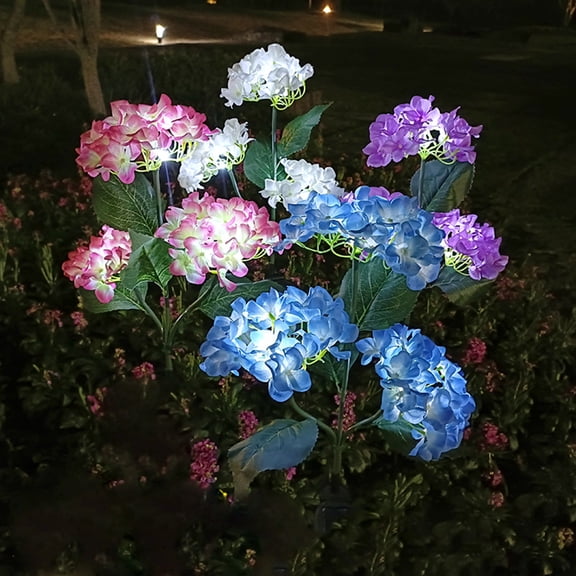 Guodhu Solar Lantern LED Decorative Outdoor Lamp Flower Lantern Solar Light(Purple)