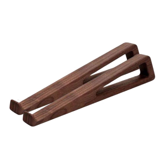 Guodhu Solid Wood Laptop Stand with Heat Dissipation Design, Ergonomic Foldable Computer Riser for Desktop Office, Suspended Height Increase Wooden Storage Shelf(Brown)
