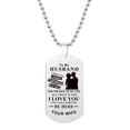 thumbnail image 1 of Guodhu Stainless Steel Necklace Christian Scripture Religious Dog Tag Necklace Family Friend Gift , Remember You Are Braver Than You Father Mom To Son Daughter-Chain Pendant, 1 of 1